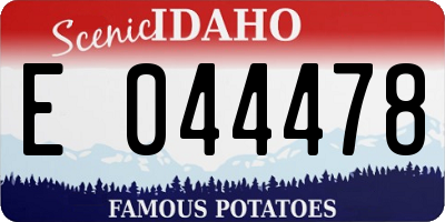 ID license plate E044478