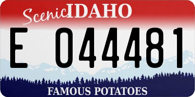 ID license plate E044481