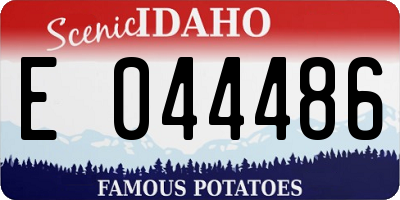 ID license plate E044486
