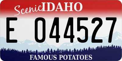 ID license plate E044527