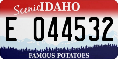 ID license plate E044532