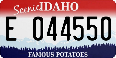 ID license plate E044550