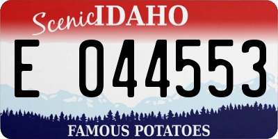 ID license plate E044553