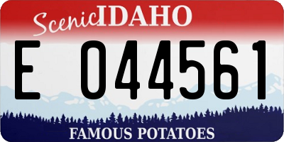 ID license plate E044561
