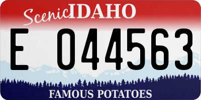 ID license plate E044563