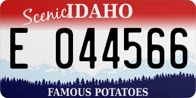 ID license plate E044566