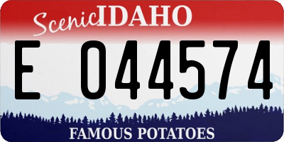 ID license plate E044574
