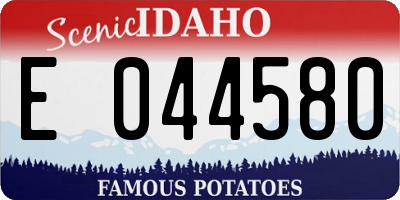 ID license plate E044580