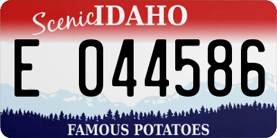 ID license plate E044586