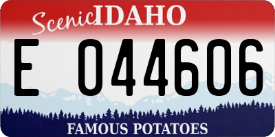 ID license plate E044606