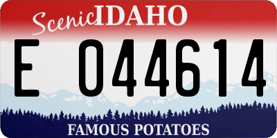ID license plate E044614