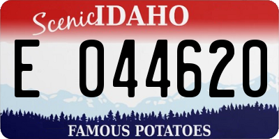 ID license plate E044620