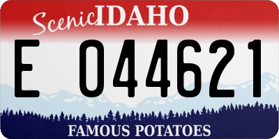 ID license plate E044621