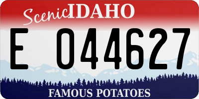 ID license plate E044627