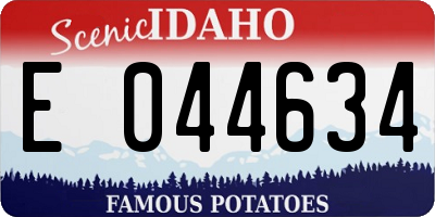 ID license plate E044634