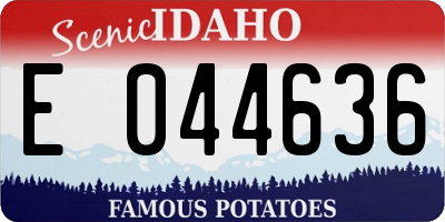 ID license plate E044636
