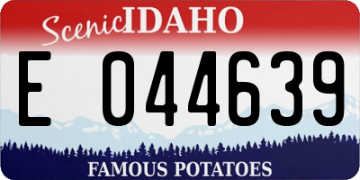 ID license plate E044639