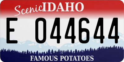 ID license plate E044644