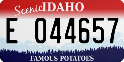 ID license plate E044657