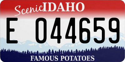ID license plate E044659