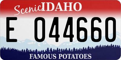 ID license plate E044660