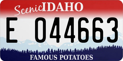 ID license plate E044663