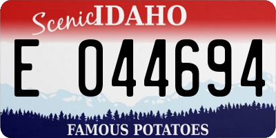 ID license plate E044694