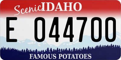 ID license plate E044700