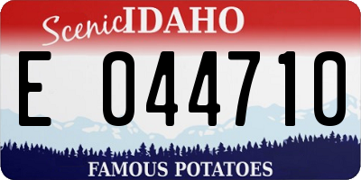 ID license plate E044710