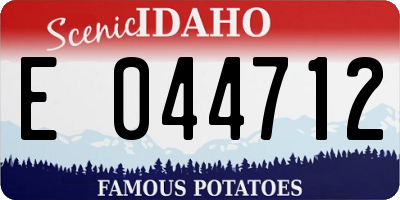 ID license plate E044712
