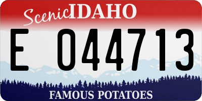ID license plate E044713