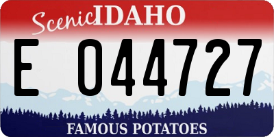 ID license plate E044727