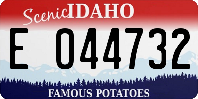 ID license plate E044732
