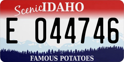 ID license plate E044746