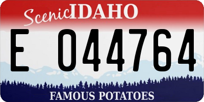 ID license plate E044764