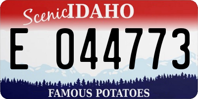 ID license plate E044773
