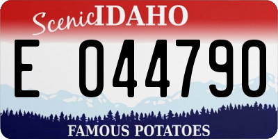 ID license plate E044790