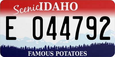 ID license plate E044792