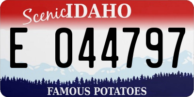 ID license plate E044797