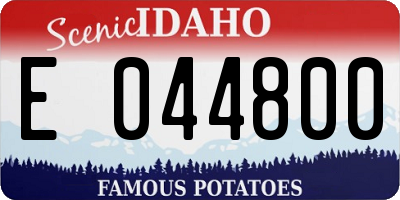 ID license plate E044800