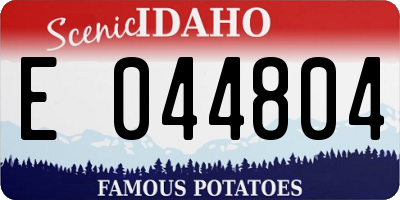 ID license plate E044804