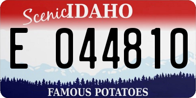 ID license plate E044810