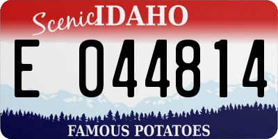 ID license plate E044814