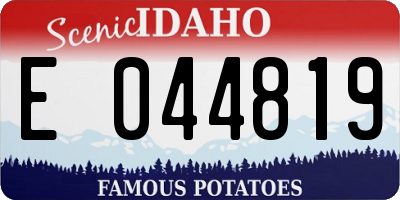 ID license plate E044819