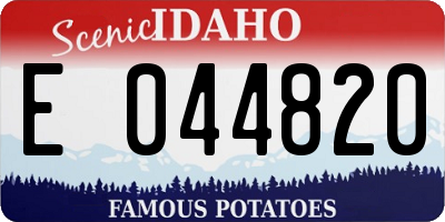 ID license plate E044820