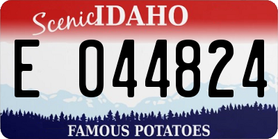 ID license plate E044824