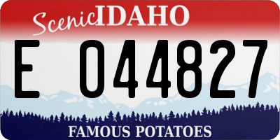 ID license plate E044827