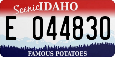 ID license plate E044830