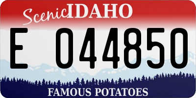 ID license plate E044850