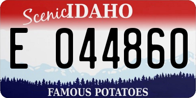 ID license plate E044860
